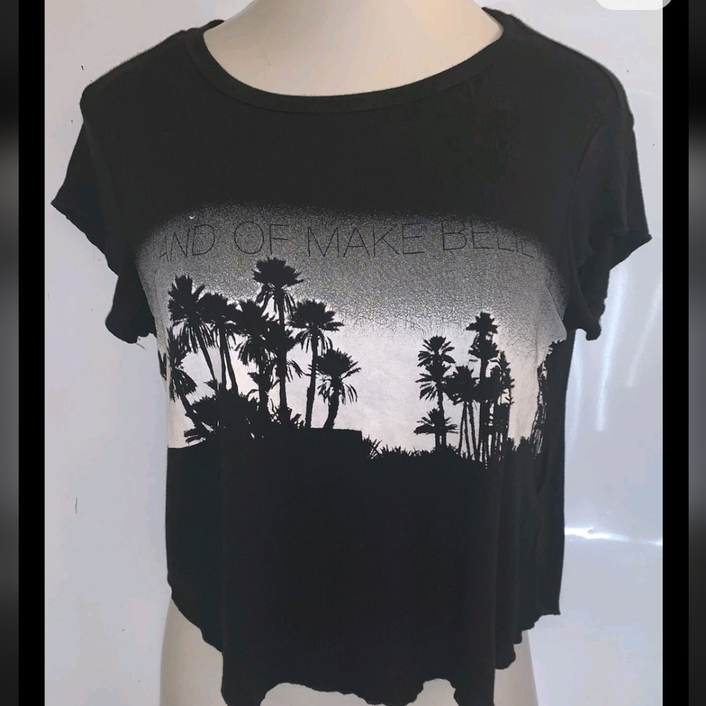 American Eagle Outfitters Black and White Graphic Tee